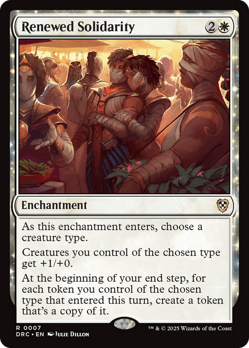 Renewed Solidarity (DRC-007) [Aetherdrift Commander] MTG Single Wizards of the Coast