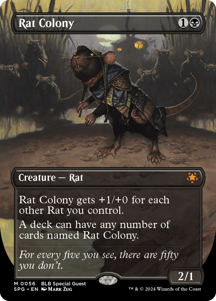 Rat Colony (SPG-056) [Special Guests] (Borderless) Foil MTG Single Wizards of the Coast