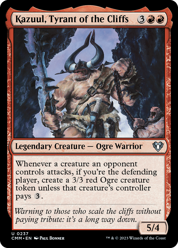 Kazuul, Tyrant of the Cliffs (CMM-237) [Commander Masters] MTG Single Wizards of the Coast