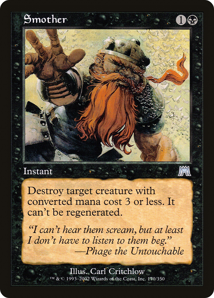 Smother (ONS-170) [Onslaught] MTG Single Wizards of the Coast