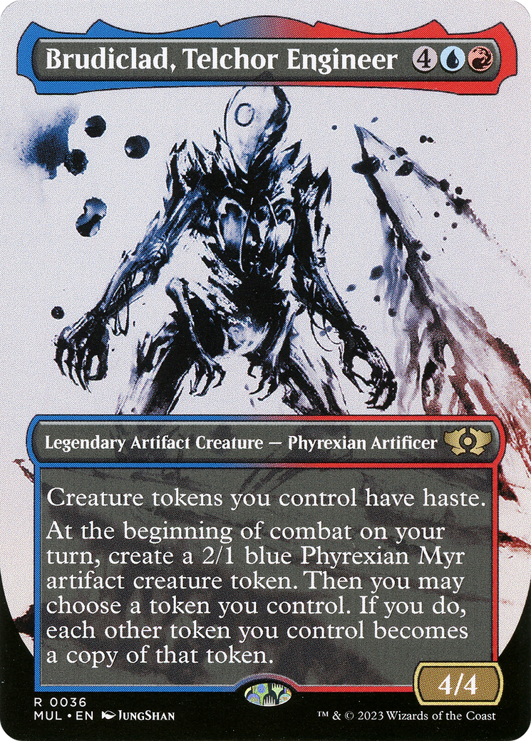 Brudiclad, Telchor Engineer (MUL-036) [Multiverse Legends] (Showcase) (Borderless) Foil MTG Single Wizards of the Coast