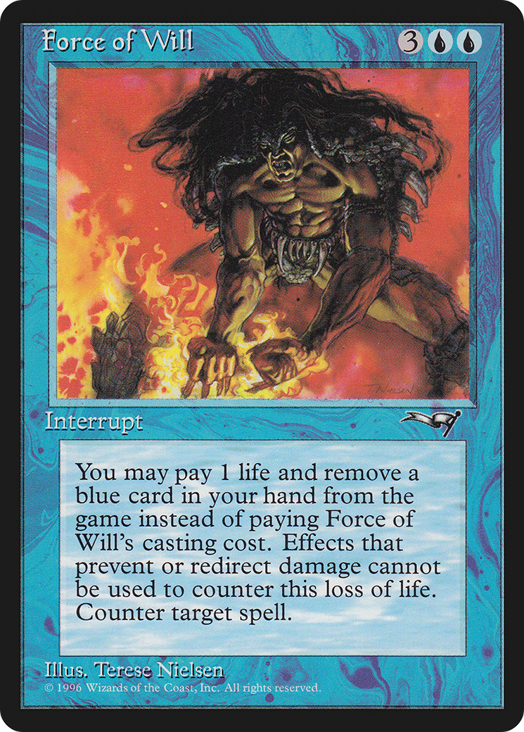 Force of Will (ALL-042) [Alliances] MTG Single Wizards of the Coast