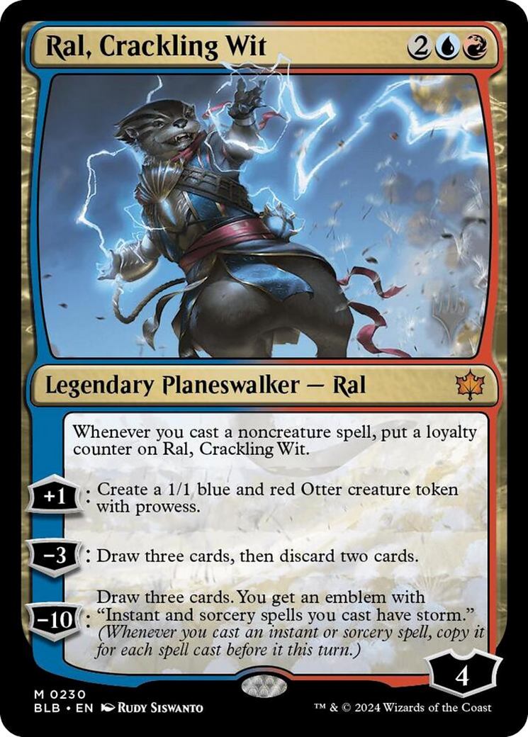 Ral, Crackling Wit (PPBLB-230) [Bloomburrow Promos] Foil MTG Single Wizards of the Coast