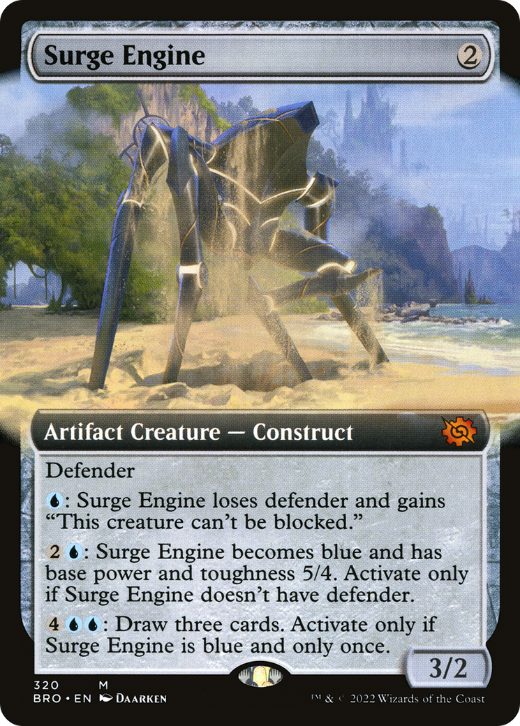 Surge Engine (BRO-320) [The Brothers' War] (Extended Art) MTG Single Wizards of the Coast