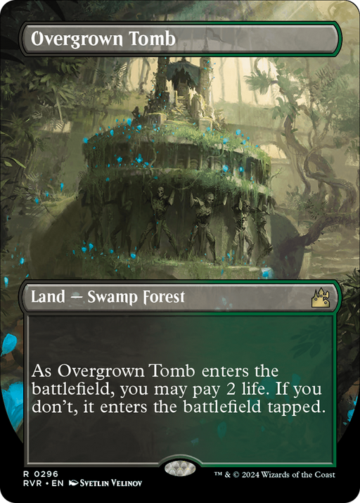 Overgrown Tomb (RVR-296) [Ravnica Remastered] (Borderless) MTG Single Wizards of the Coast