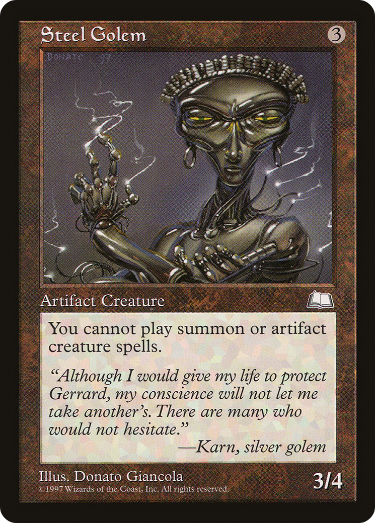 Steel Golem (WTH-157) [Weatherlight] MTG Single Wizards of the Coast