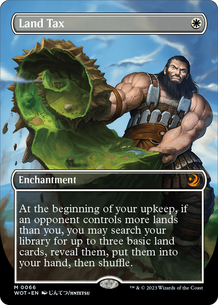 Land Tax (Anime Borderless) (WOT-066) [Wilds of Eldraine: Enchanting Tales] (Borderless) MTG Single Wizards of the Coast