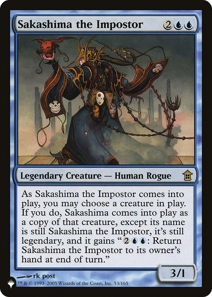 Sakashima the Impostor (PLST-SOK-53) [Mystery Booster] The List MTG Single Wizards of the Coast