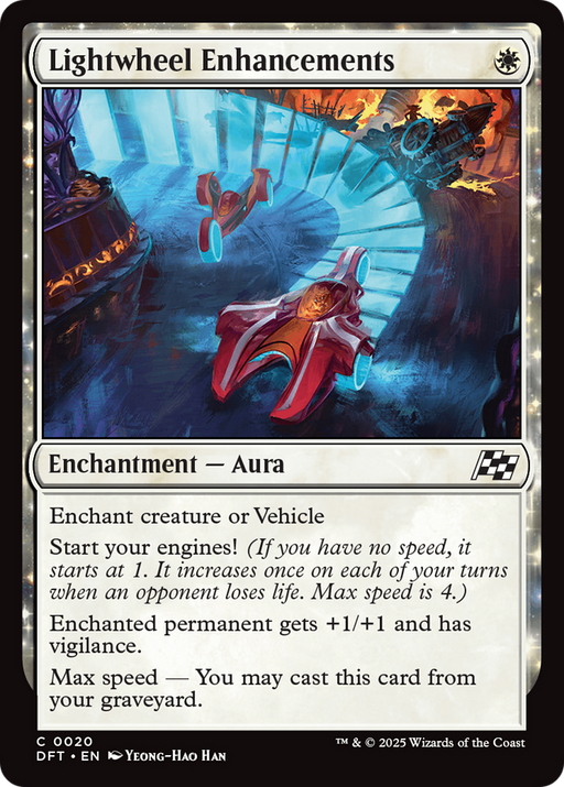 Lightwheel Enhancements (DFT-020) [Aetherdrift] Foil MTG Single Wizards of the Coast