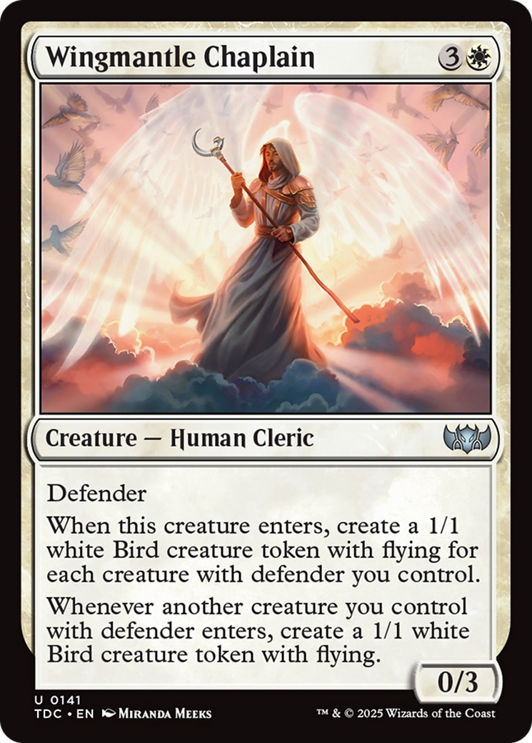 Wingmantle Chaplain (TDC-141) [Commander: Tarkir: Dragonstorm] MTG Single Wizards of the Coast