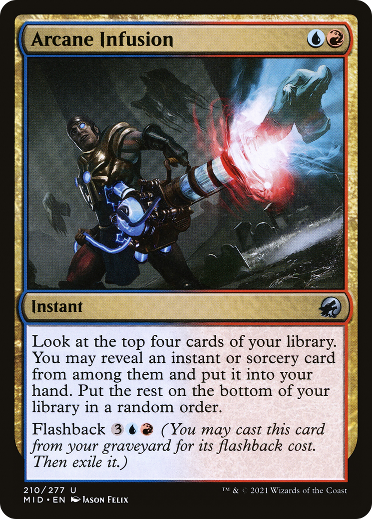 Arcane Infusion (MID-210) [Innistrad: Midnight Hunt] Foil MTG Single Wizards of the Coast