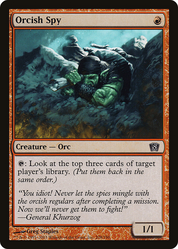 Orcish Spy (8ED-208) [8th Edition] Foil MTG Single Wizards of the Coast