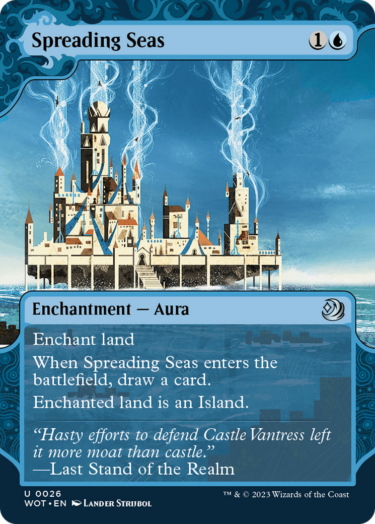 Spreading Seas (WOT-026) [Wilds of Eldraine: Enchanting Tales] (Showcase) (Borderless) MTG Single Wizards of the Coast