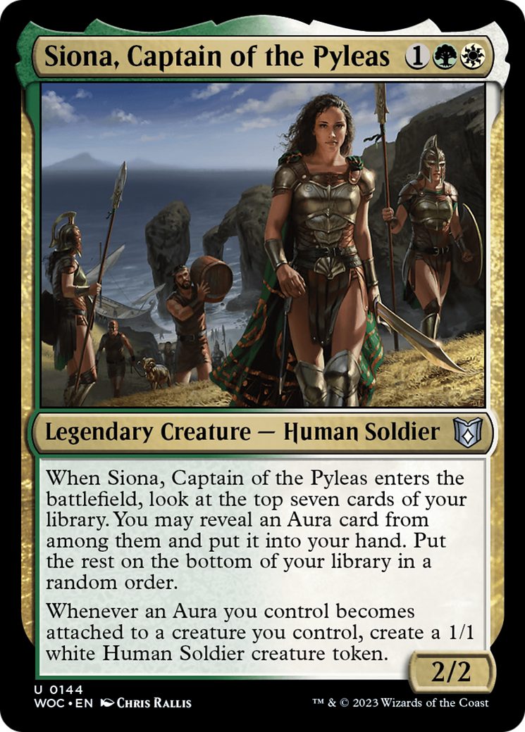 Siona, Captain of the Pyleas (WOC-144) [Wilds of Eldraine Commander] MTG Single Wizards of the Coast