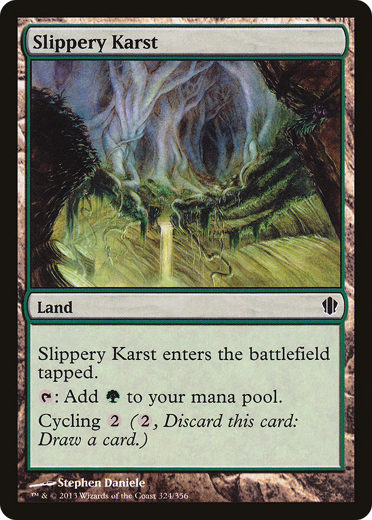 Slippery Karst (C13-324) [Commander 2013] MTG Single Wizards of the Coast