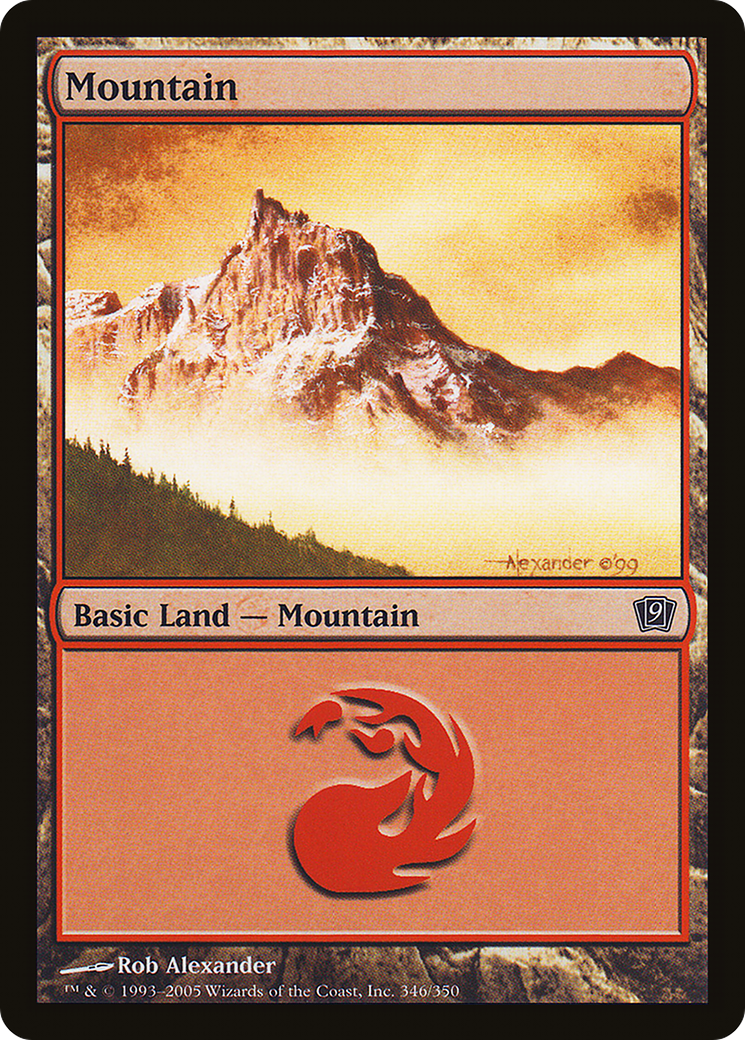 Mountain (346) (9ED-346) [9th Edition] Foil MTG Single Wizards of the Coast