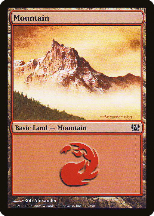 Mountain (346) (9ED-346) [9th Edition] MTG Single Wizards of the Coast