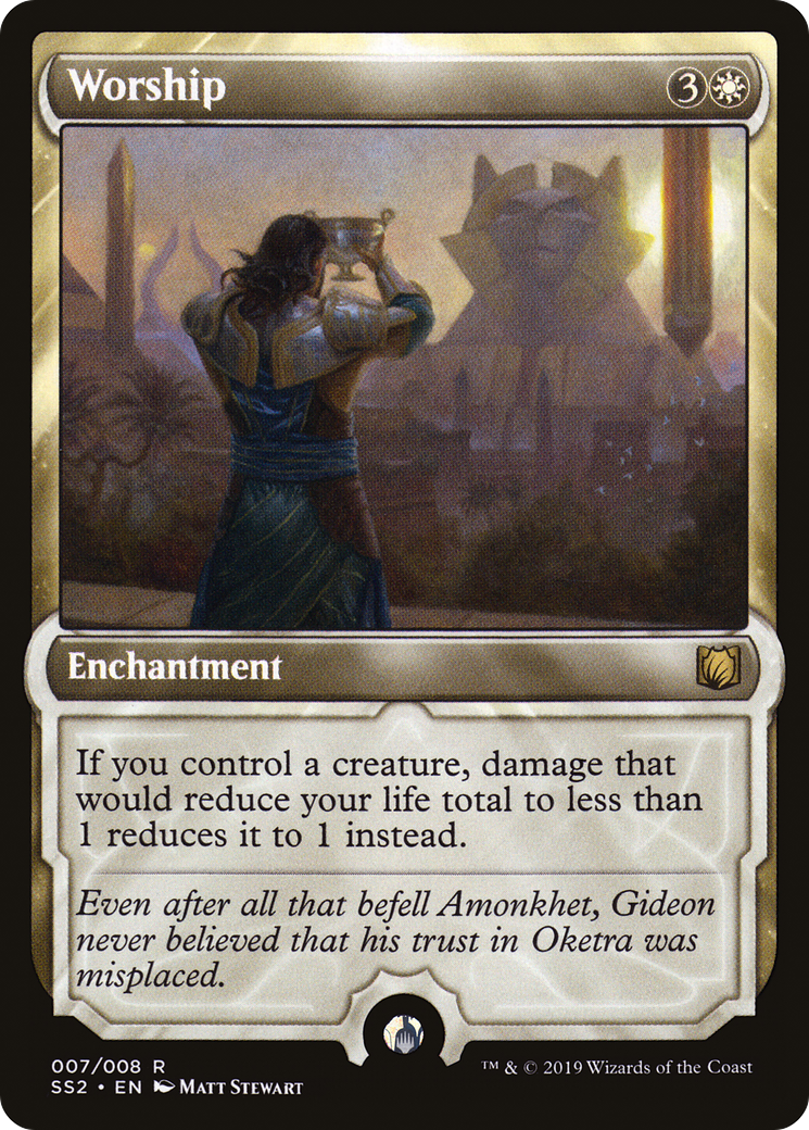 Worship (SS2-007) [Misc] Signature Spellbook: Gideon MTG Single Wizards of the Coast