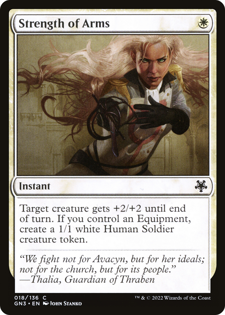 Strength of Arms (GN3-018) [Misc] Game Night: Free-for-All MTG Single Wizards of the Coast