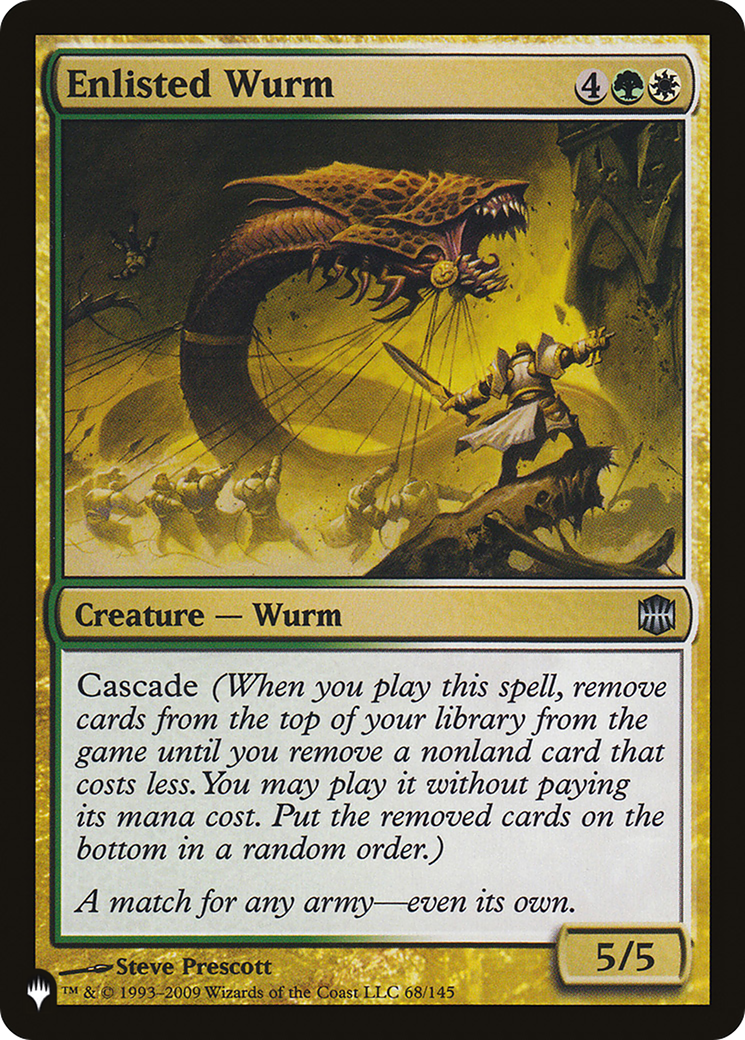 Enlisted Wurm (LIST-ARB-68) [Mystery Booster] The List MTG Single Wizards of the Coast
