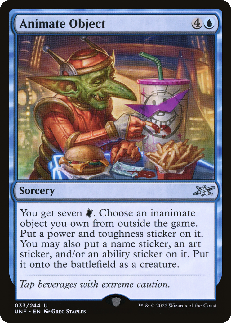Animate Object (UNF-033) [Unfinity] Foil MTG Single Wizards of the Coast
