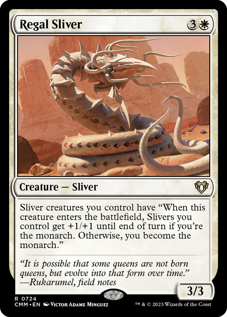 Regal Sliver (CMM-724) [Commander Masters] MTG Single Wizards of the Coast