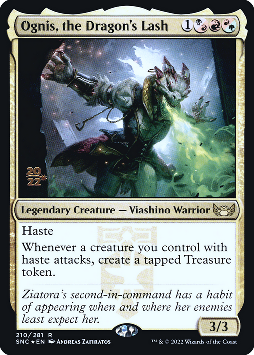 Ognis, the Dragon's Lash (PRE-210S) [Streets of New Capenna Promos] Foil MTG Single Wizards of the Coast
