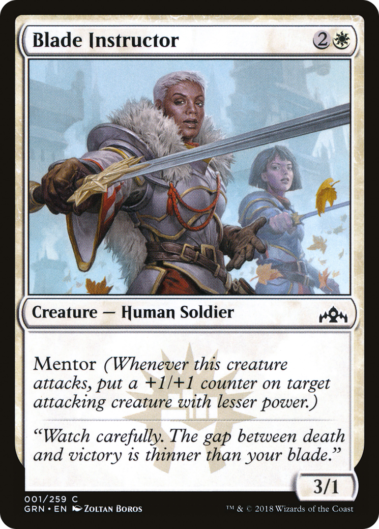 Blade Instructor (GRN-001) [Guilds of Ravnica] Foil MTG Single Wizards of the Coast
