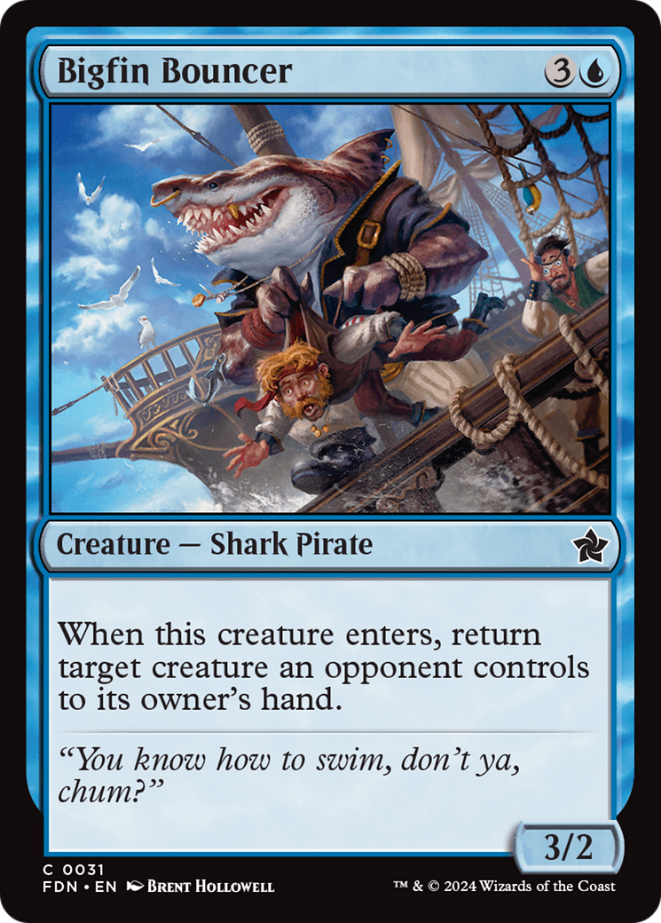 Bigfin Bouncer (FDN-031) [Foundations] Foil MTG Single Wizards of the Coast