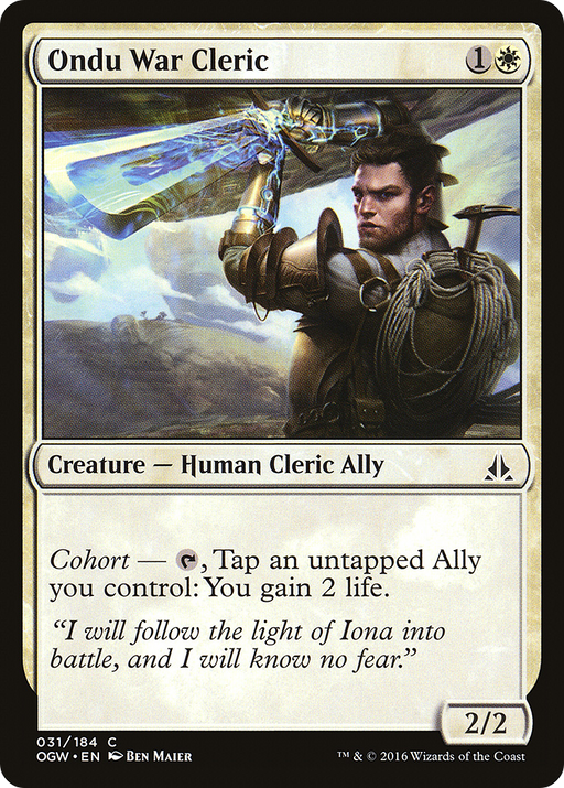 Ondu War Cleric (OGW-031) [Oath of the Gatewatch] Foil MTG Single Wizards of the Coast