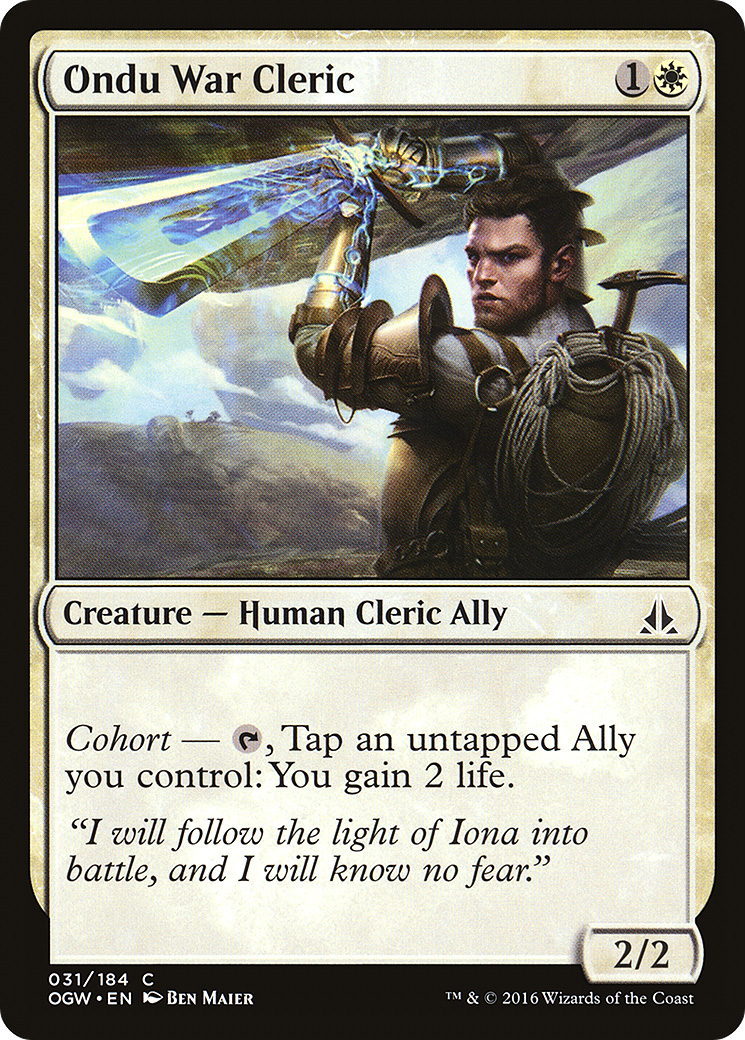 Ondu War Cleric (OGW-031) [Oath of the Gatewatch] MTG Single Wizards of the Coast
