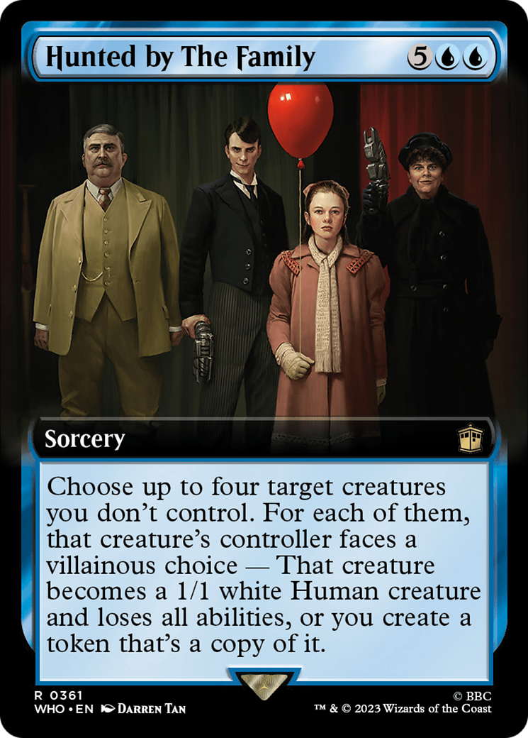 Hunted by The Family (WHO-361) [Doctor Who] (Extended Art) Foil MTG Single Wizards of the Coast