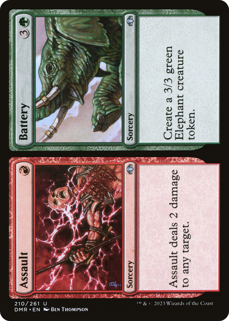 Assault // Battery (DMR-210) [Dominaria Remastered] MTG Single Wizards of the Coast
