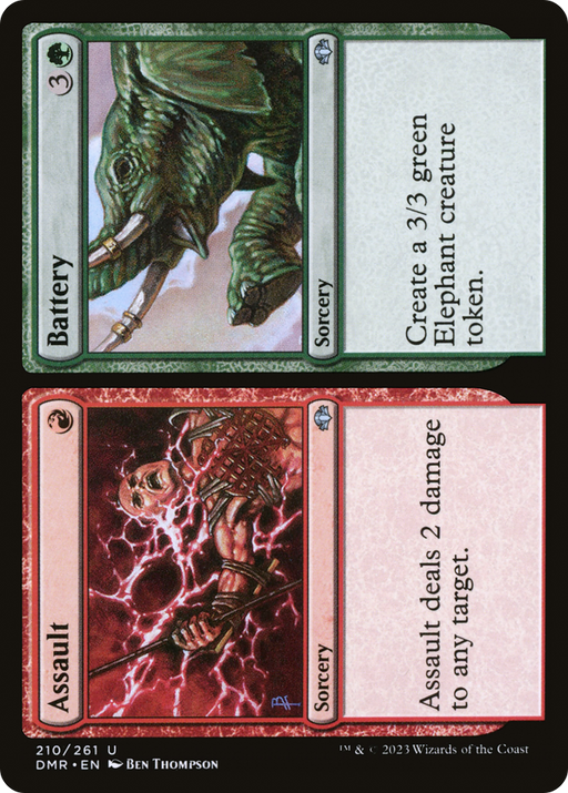 Assault // Battery (DMR-210) [Dominaria Remastered] MTG Single Wizards of the Coast