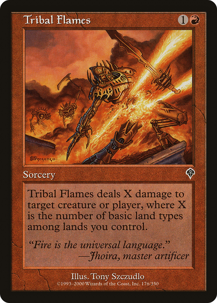 Tribal Flames (INV-176) [Invasion] Foil MTG Single Wizards of the Coast