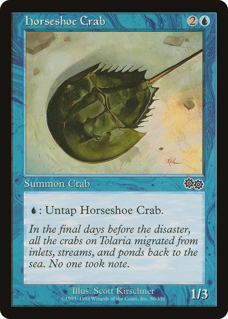 Horseshoe Crab (USG-080) [Urza's Saga] MTG Single Wizards of the Coast