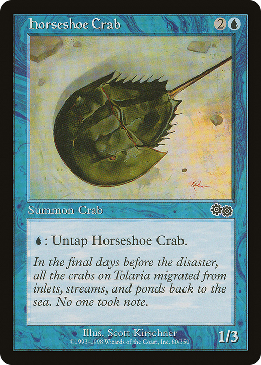 Horseshoe Crab (USG-080) [Urza's Saga] MTG Single Wizards of the Coast