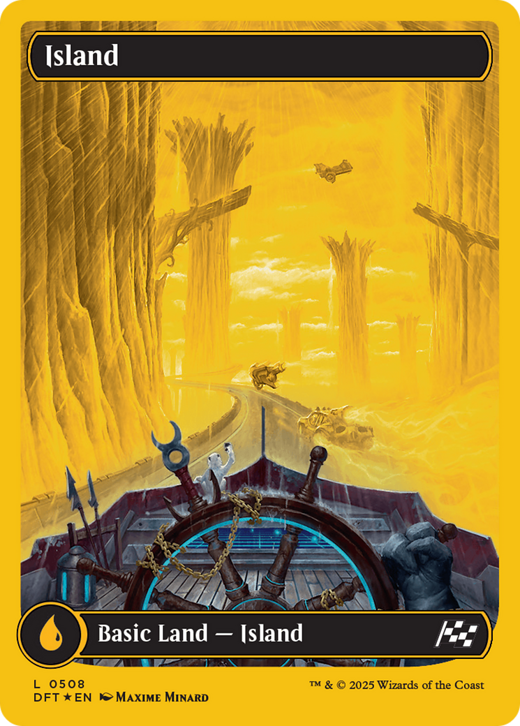Island (0508) (First-Place Foil) (DFT-508) [Aetherdrift] (Full Art) Foil MTG Single Wizards of the Coast