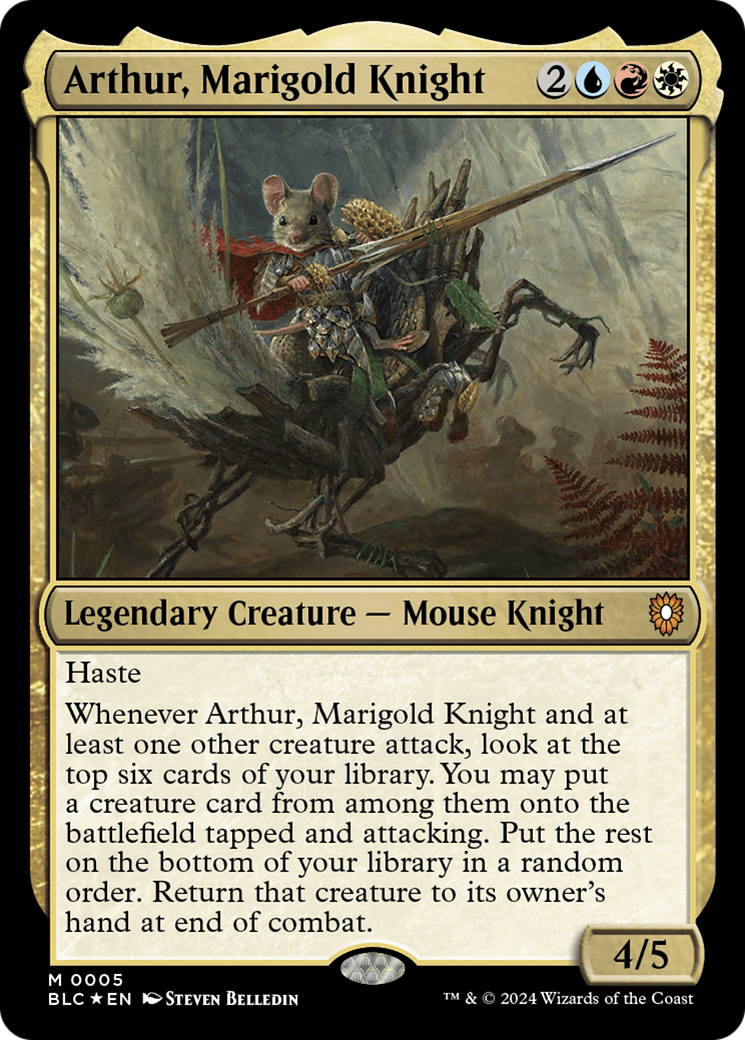 Arthur, Marigold Knight (BLC-005) [Bloomburrow Commander] Foil MTG Single Wizards of the Coast
