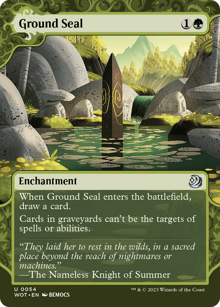 Ground Seal (WOT-054) [Wilds of Eldraine: Enchanting Tales] (Showcase) (Borderless) Foil MTG Single Wizards of the Coast