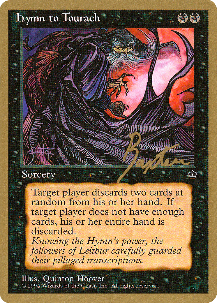 Hymn to Tourach (Cloak) - 1996 George Baxter (FEM) (WCD-) [Misc] Pro Tour Collector Set MTG Single Wizards of the Coast
