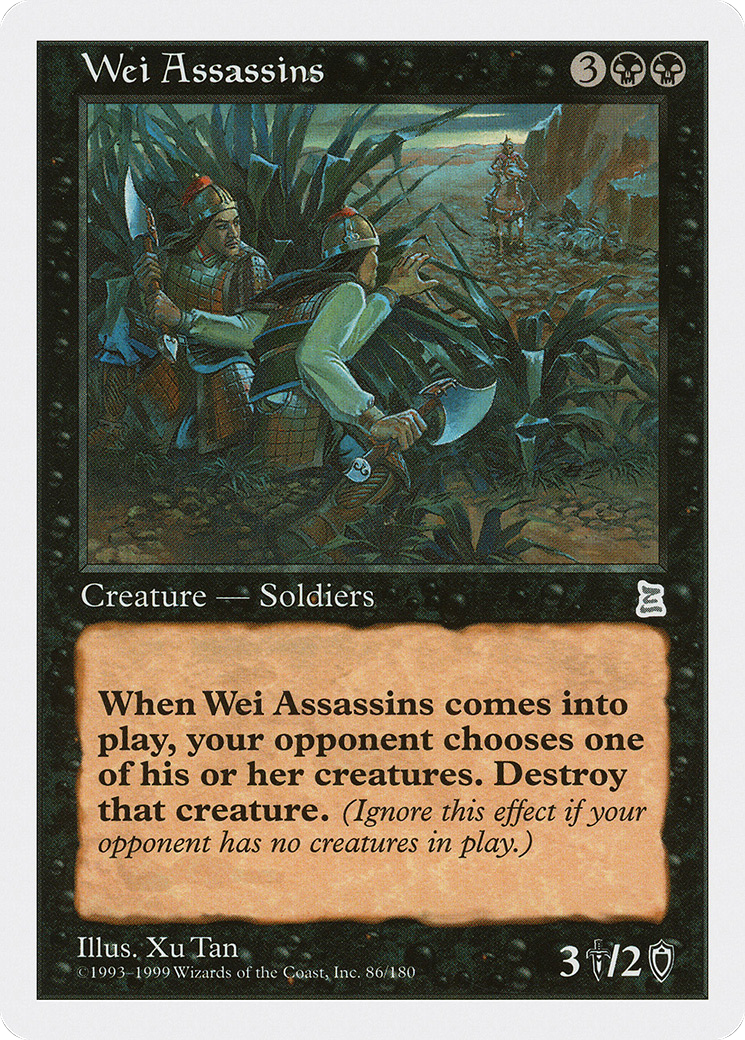 Wei Assassins (PTK-086) [Oldschool] Portal Three Kingdoms MTG Single Wizards of the Coast