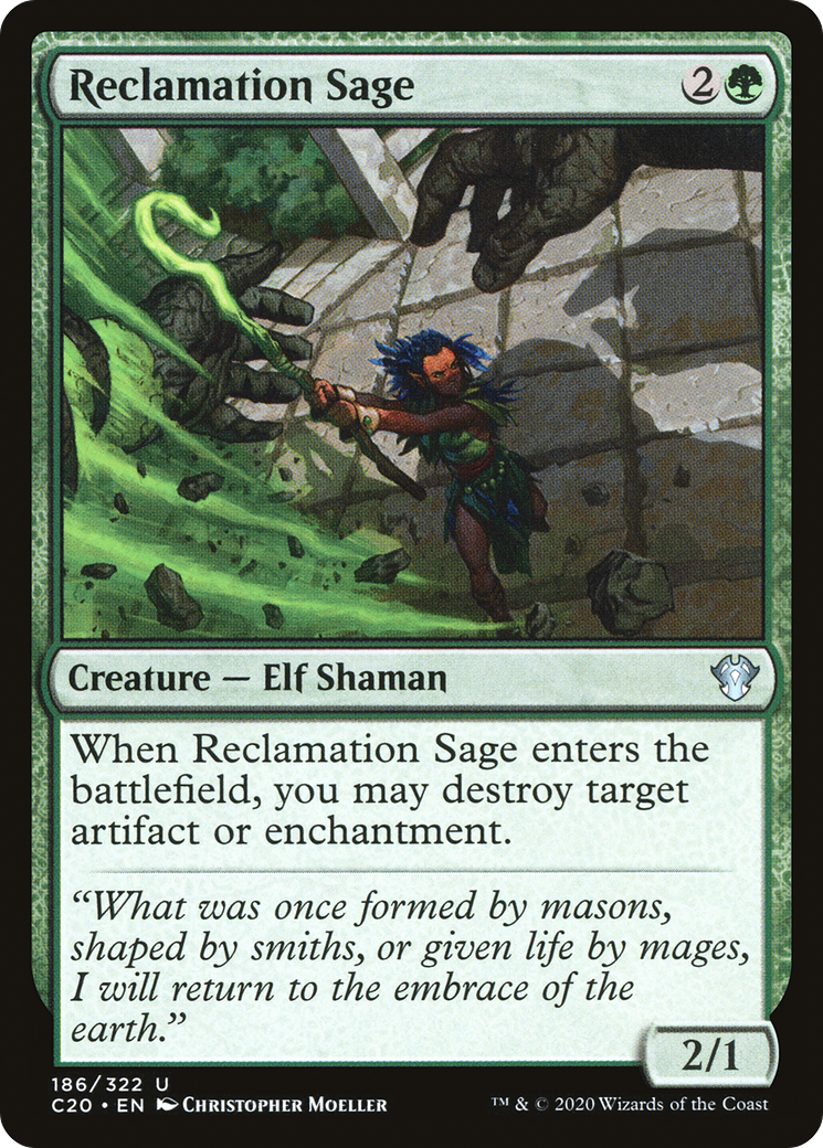 Reclamation Sage (C20-186) [Commander 2020] MTG Single Wizards of the Coast