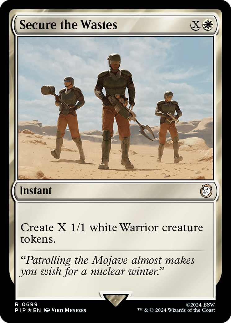 Secure the Wastes (Surge Foil) (PIP-699) [Fallout] Foil MTG Single Wizards of the Coast