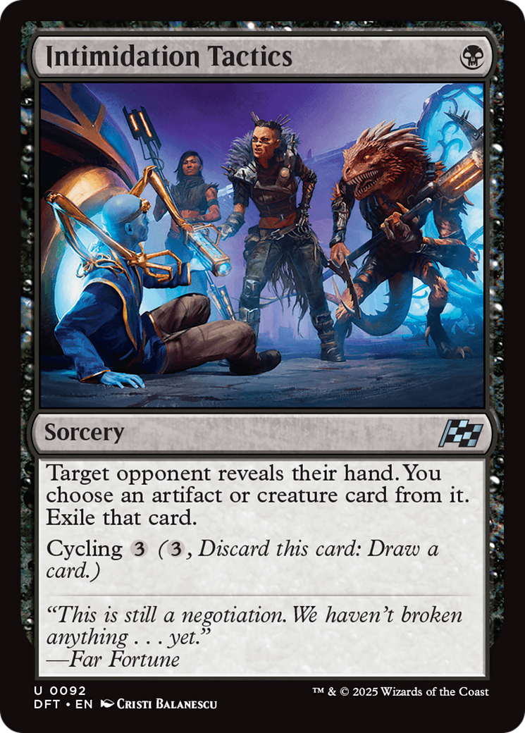 Intimidation Tactics (DFT-092) [Aetherdrift] MTG Single Wizards of the Coast