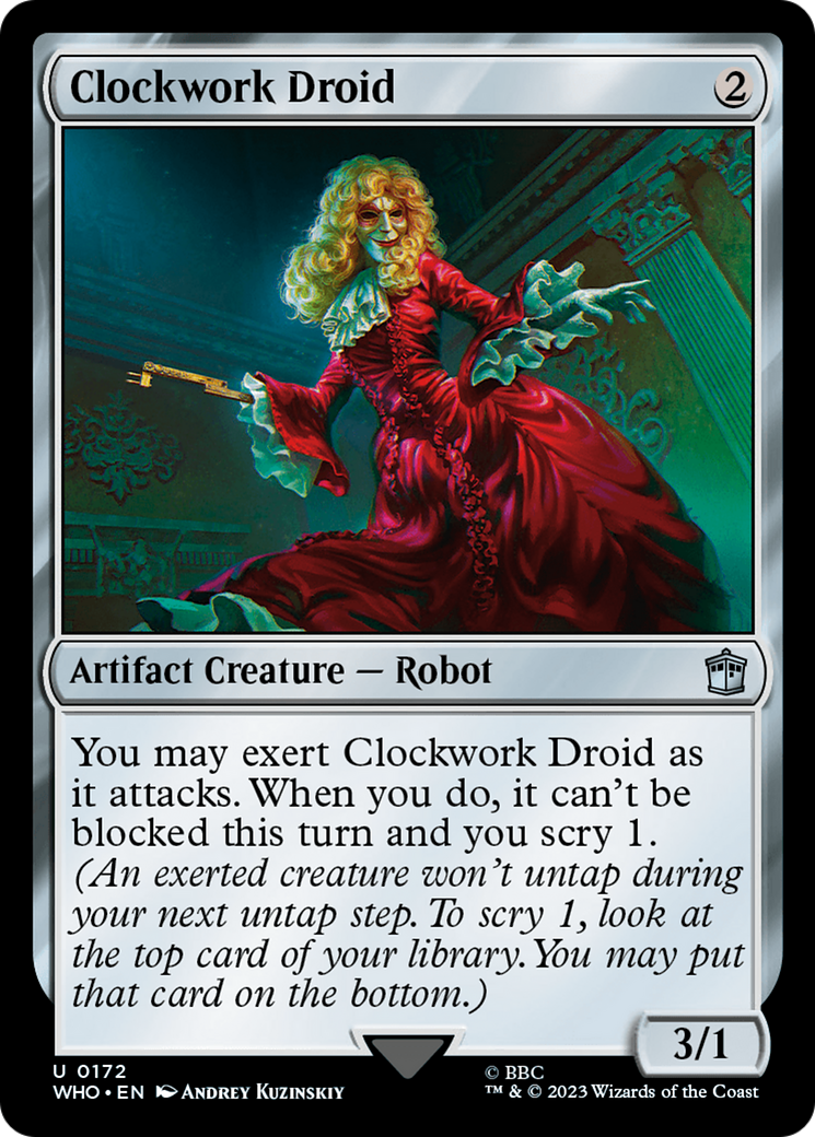 Clockwork Droid (WHO-172) [Doctor Who] Foil MTG Single Wizards of the Coast