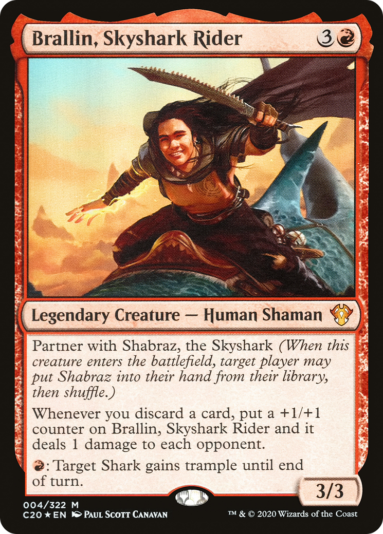 Brallin, Skyshark Rider (C20-004) [Commander 2020] MTG Single Wizards of the Coast