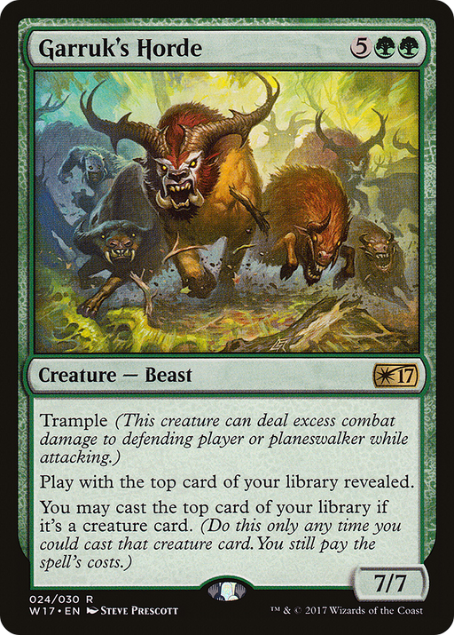 Garruk's Horde (W17-024) [Misc] Welcome Deck 2017 MTG Single Wizards of the Coast
