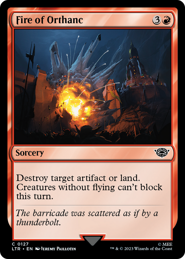 Fire of Orthanc (LTR-127) [The Lord of the Rings: Tales of Middle-earth] Foil MTG Single Wizards of the Coast