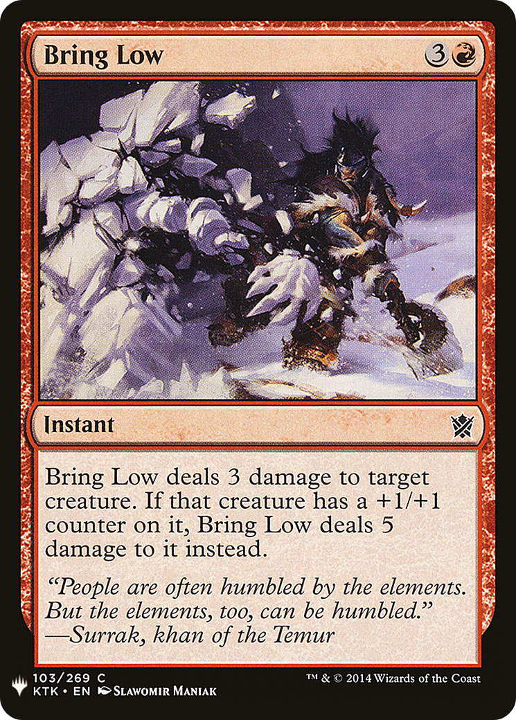 Bring Low (LIST-KTK-103) [Mystery Booster] The List MTG Single Wizards of the Coast